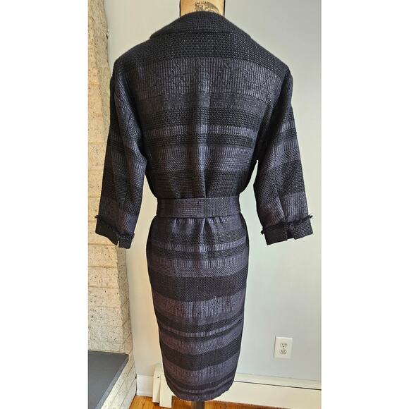 Intropia Kimono Midi Dress, Made in Spain, Black, Belted, US Sz 6 Retail $365 - Picture 3 of 12